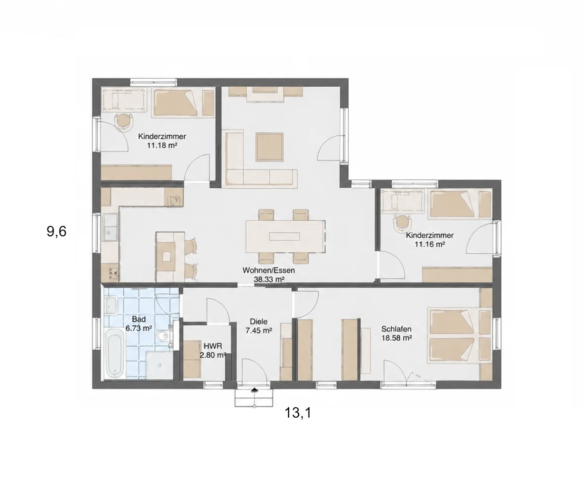 Grundriss Buengalow