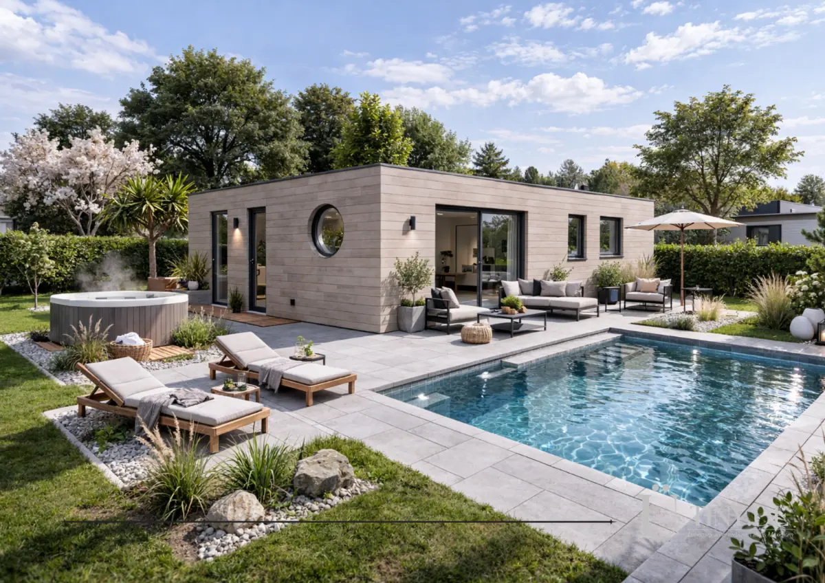 Buengalow mit Pool und Jacuzzi