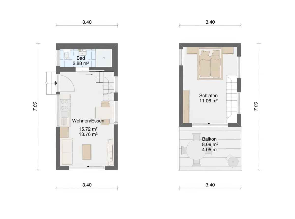 Grundriss UEG-Tiny