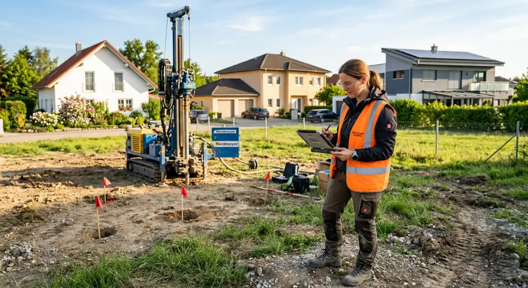 Geologin bei Bodengutachten