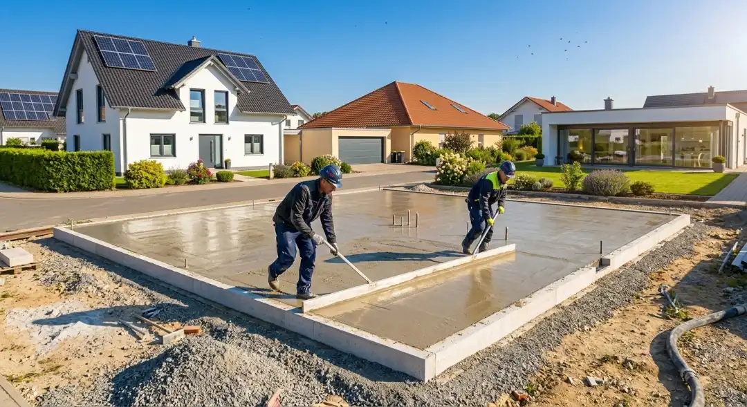 Bodenplatte betonieren