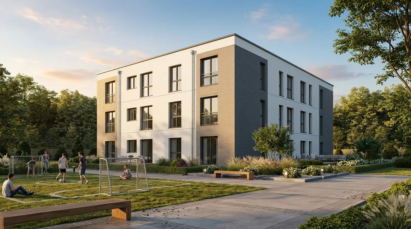 MFH Komfort, Mehrfamilienhaus mit 12 Wohneinheiten, Außenansicht